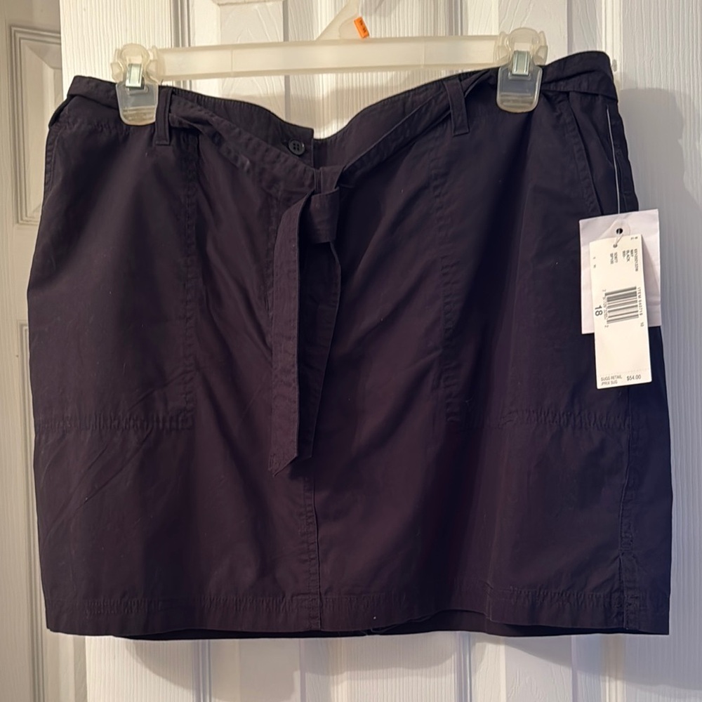 Black Skort with Belt